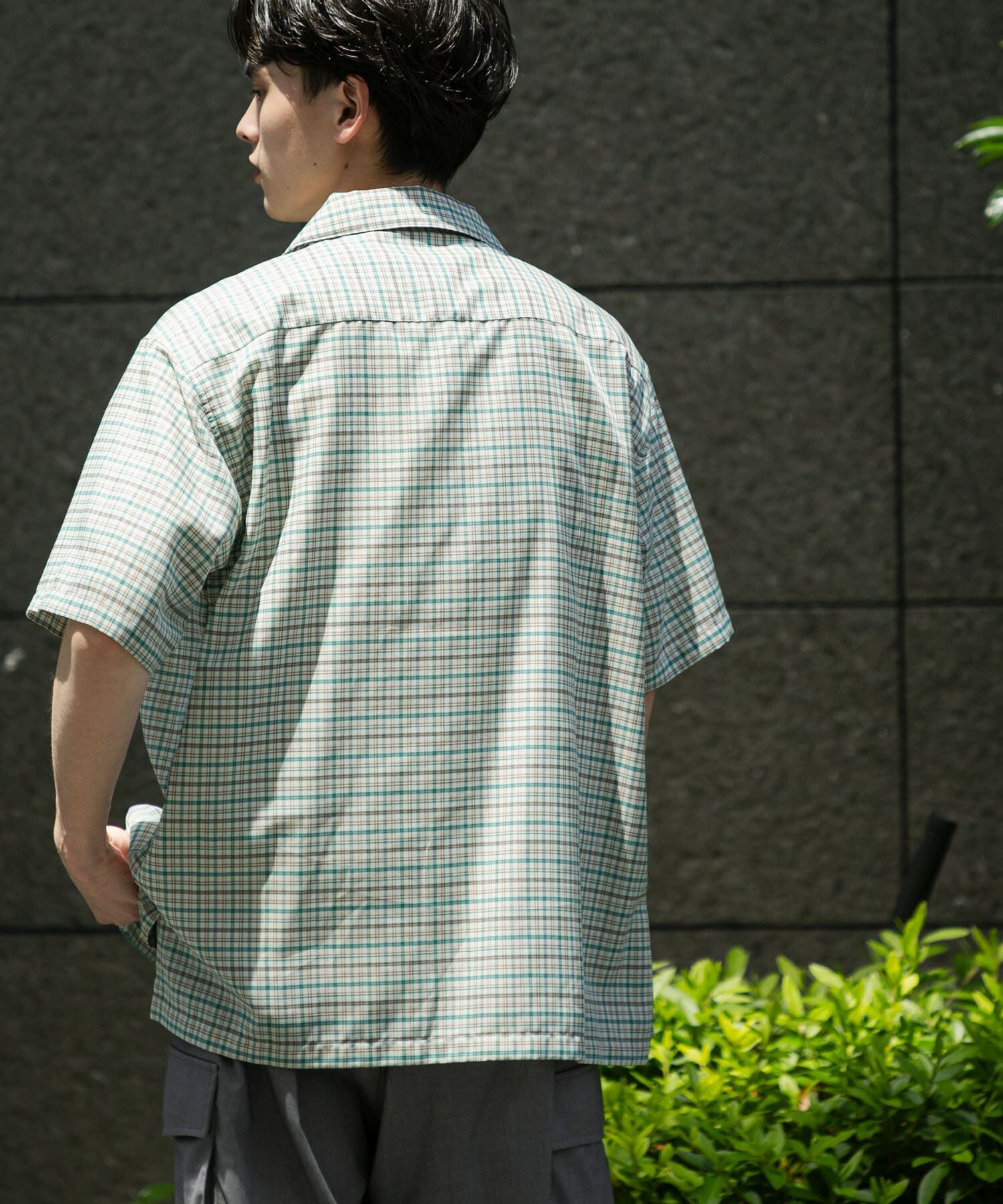 SENSE OF PLACE by URBAN RESEARCH「チェックオープンカラーショートスリーブシャツ」|シャツ・ブラウス|