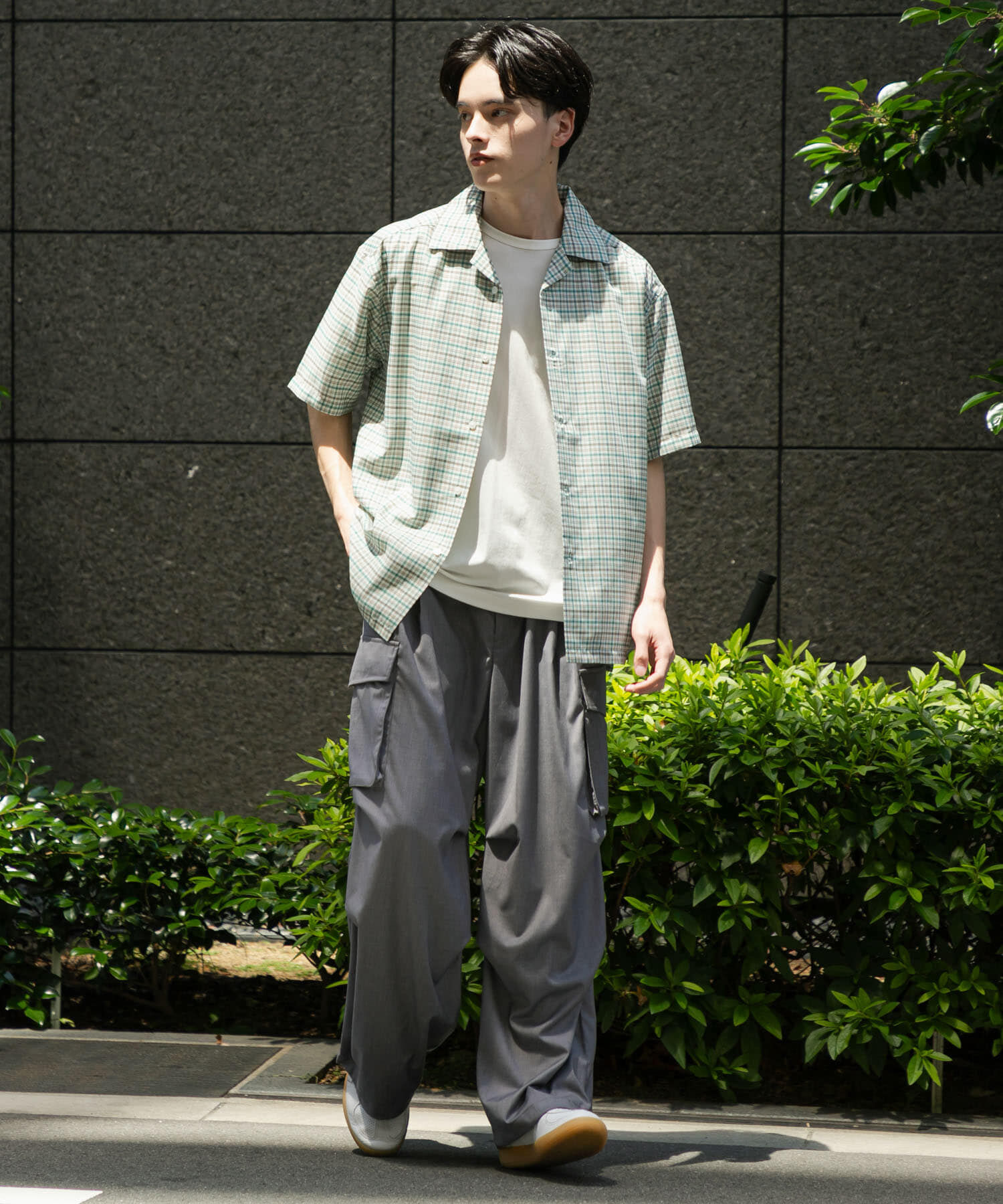 SENSE OF PLACE by URBAN RESEARCH「チェックオープンカラーショートスリーブシャツ」|シャツ・ブラウス|