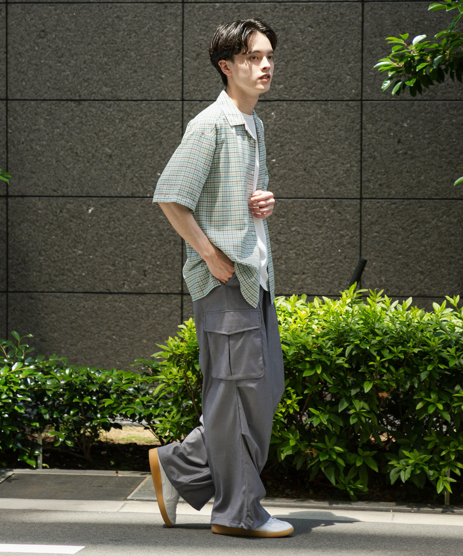 SENSE OF PLACE by URBAN RESEARCH「チェックオープンカラーショートスリーブシャツ」|シャツ・ブラウス|