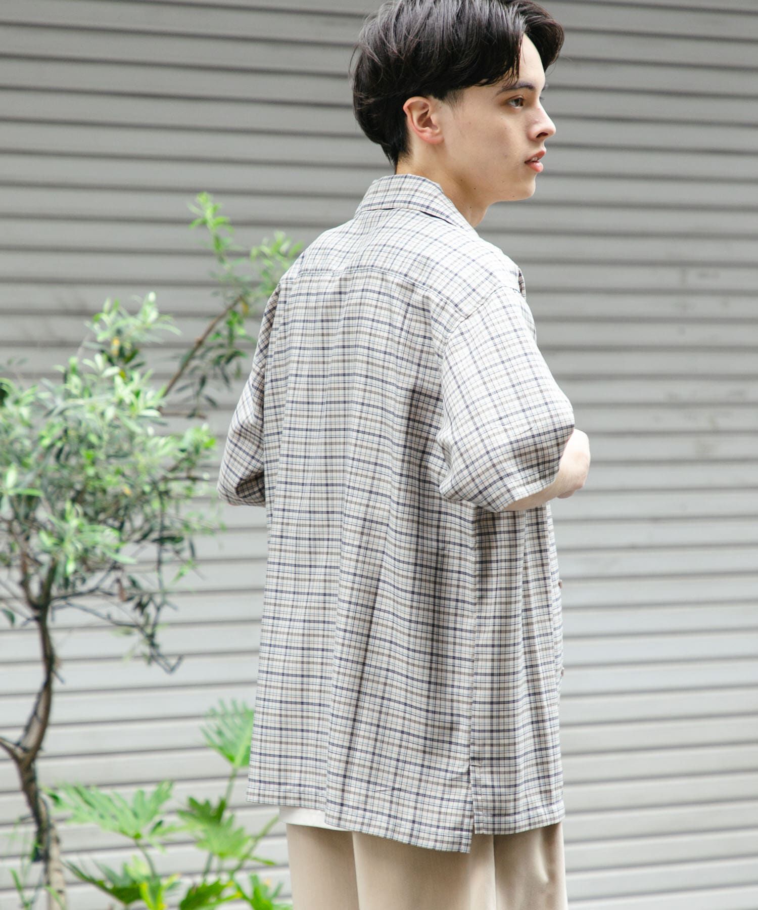 SENSE OF PLACE by URBAN RESEARCH「チェックオープンカラーショートスリーブシャツ」|シャツ・ブラウス|