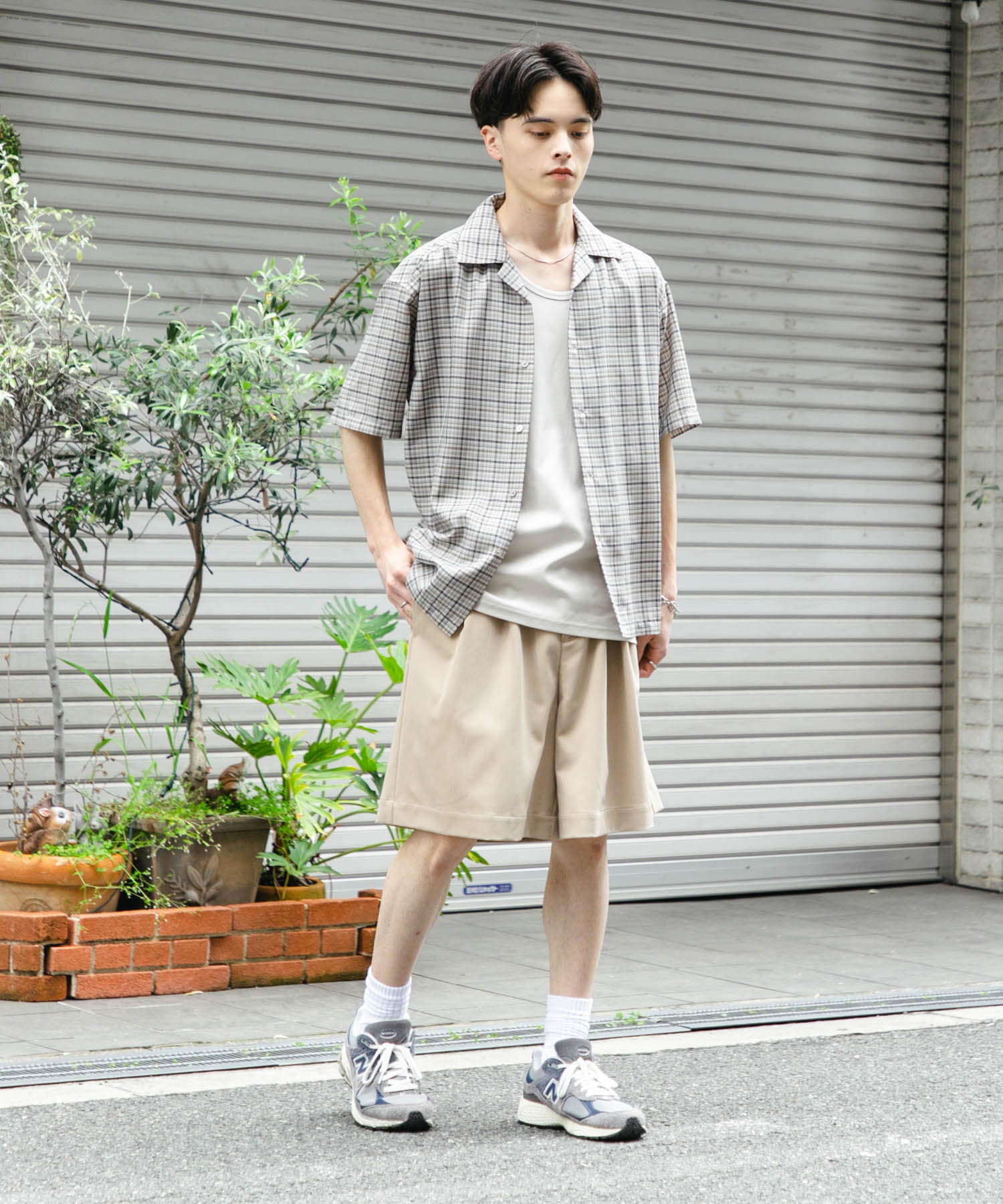 SENSE OF PLACE by URBAN RESEARCH「チェックオープンカラーショートスリーブシャツ」|シャツ・ブラウス|