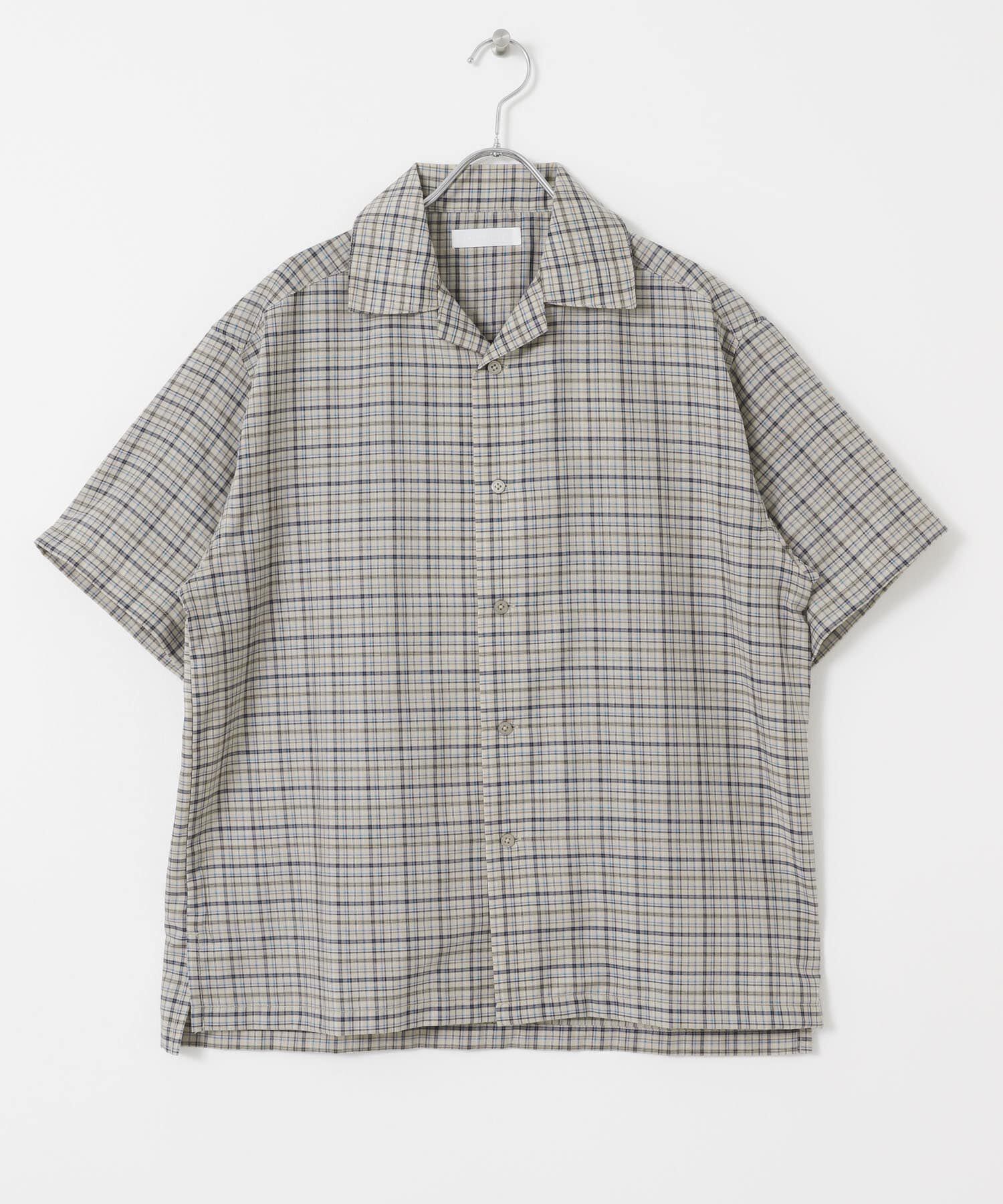 SENSE OF PLACE by URBAN RESEARCH「チェックオープンカラーショートスリーブシャツ」|シャツ・ブラウス|