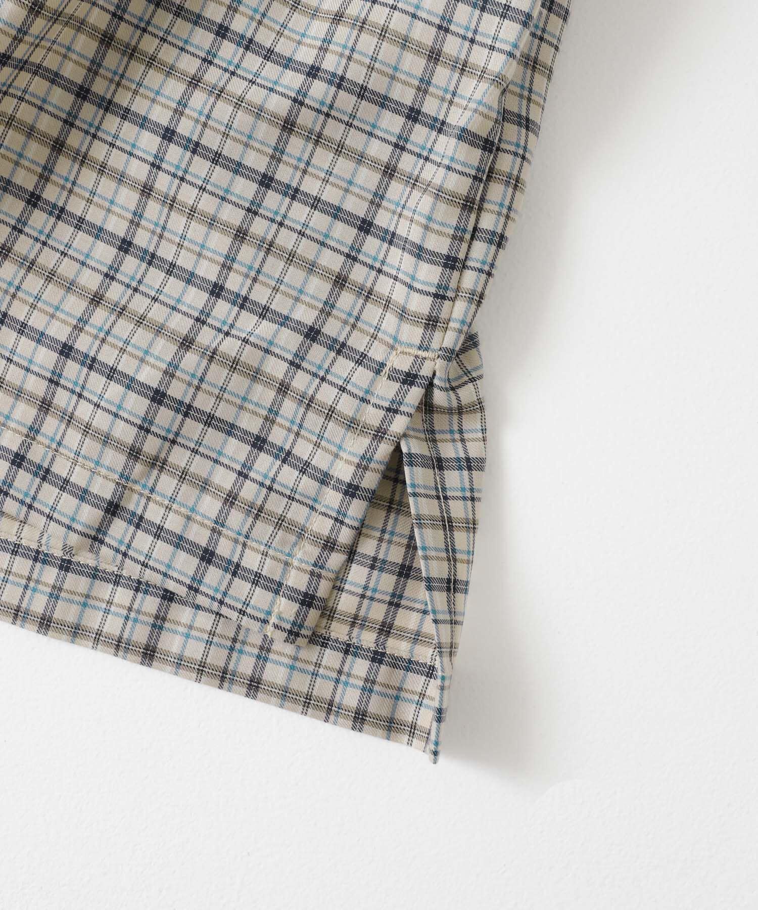 SENSE OF PLACE by URBAN RESEARCH「チェックオープンカラーショートスリーブシャツ」|シャツ・ブラウス|