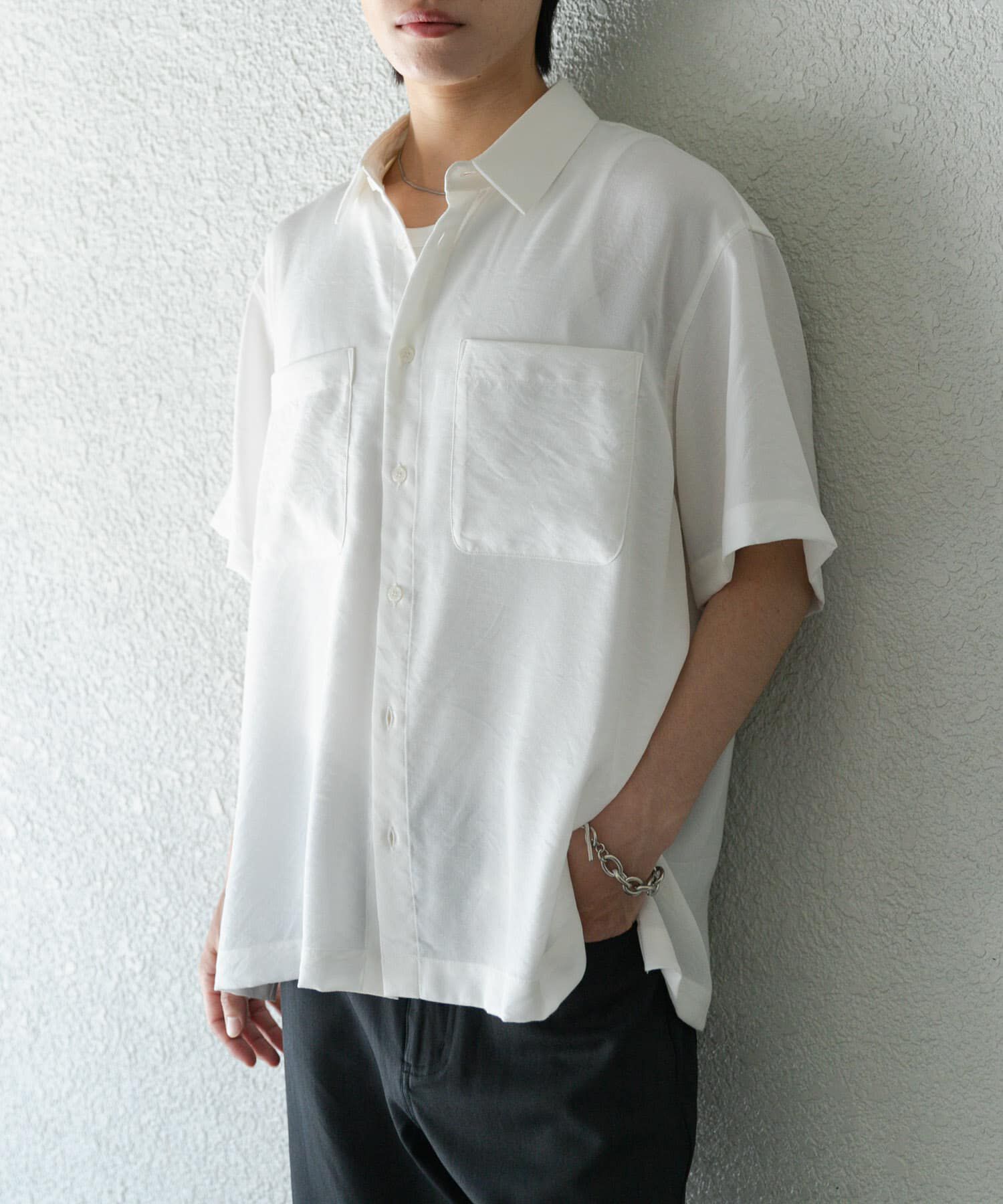 SENSE OF PLACE by URBAN RESEARCH「ソフトツイルWPKレギュラーカラーショートスリーブシャツ」|シャツ・ブラウス|ホワイト