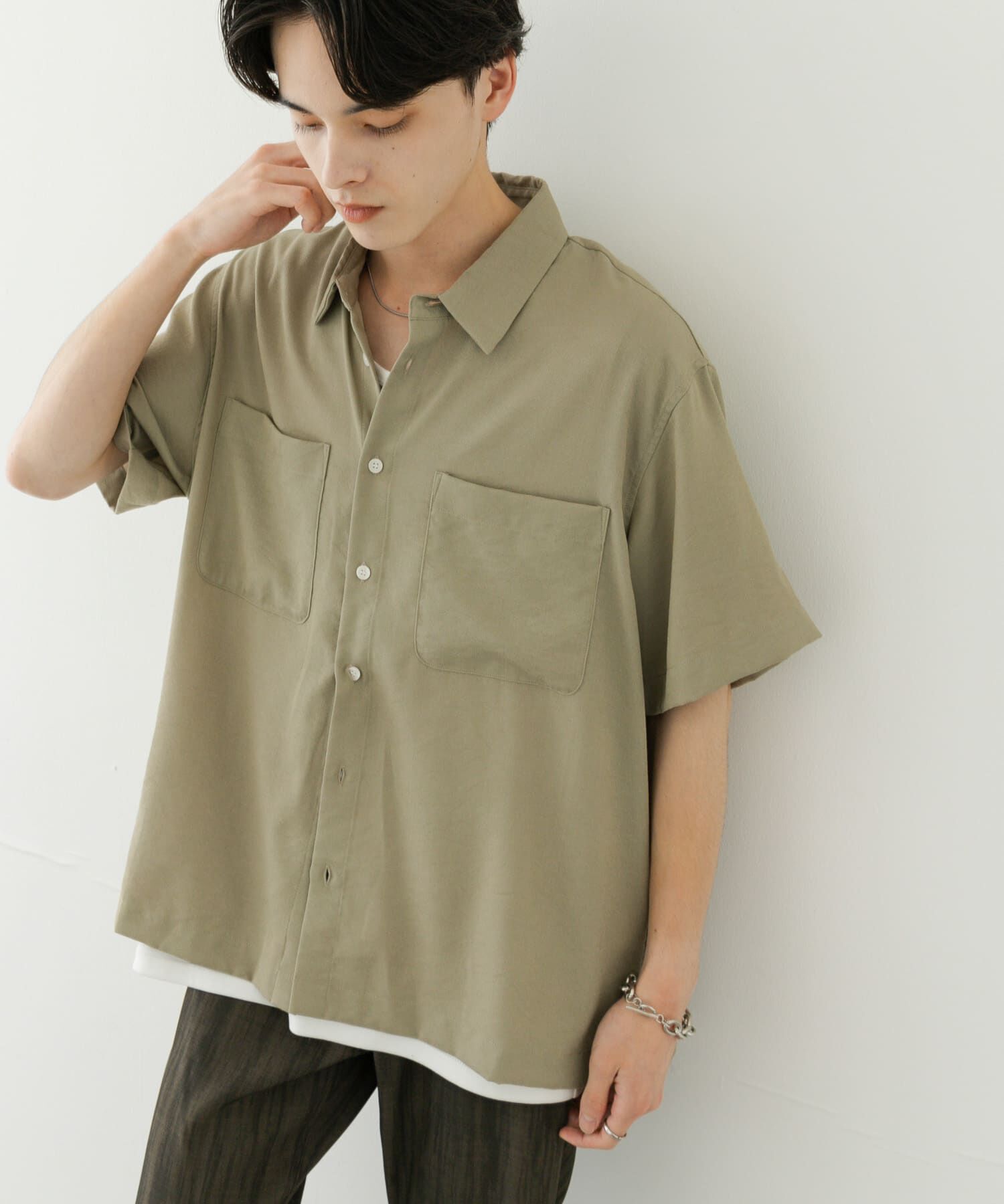 SENSE OF PLACE by URBAN RESEARCH「ソフトツイルWPKレギュラーカラーショートスリーブシャツ」|シャツ・ブラウス|