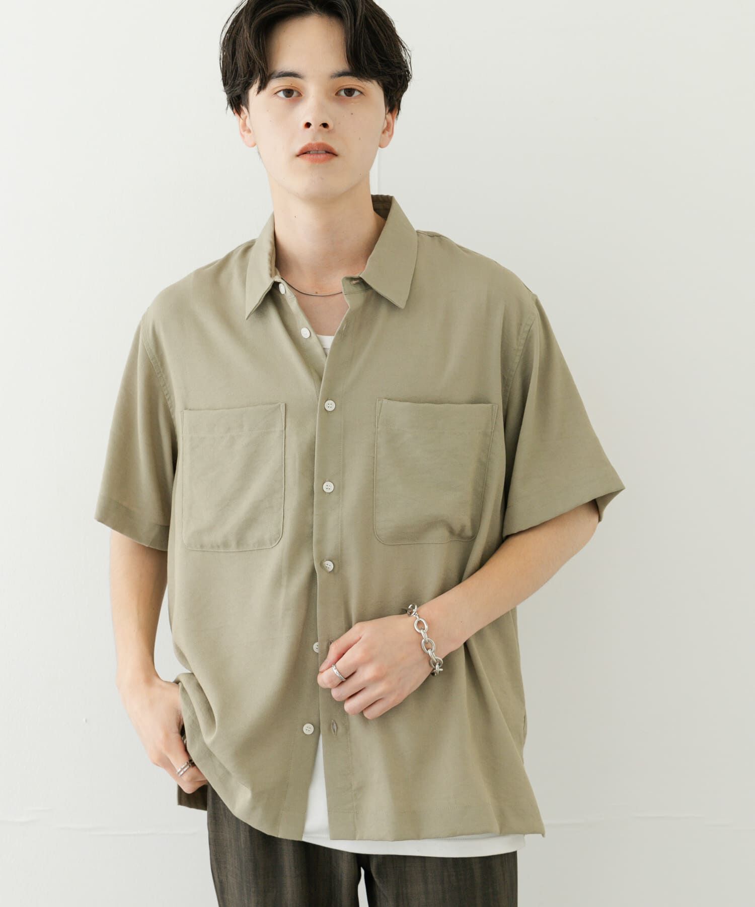 SENSE OF PLACE by URBAN RESEARCH「ソフトツイルWPKレギュラーカラーショートスリーブシャツ」|シャツ・ブラウス|