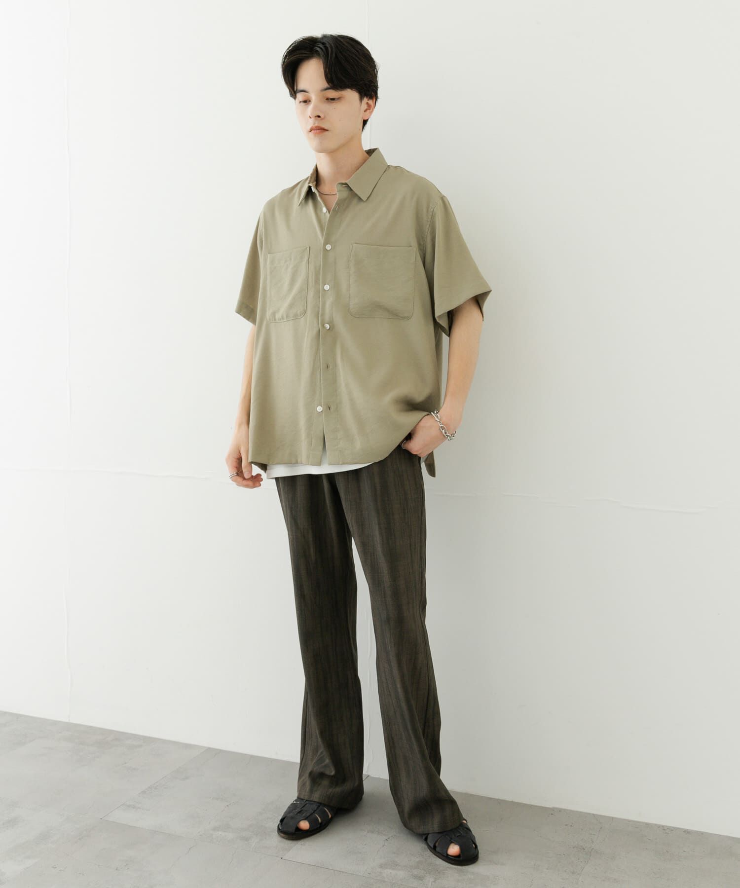 SENSE OF PLACE by URBAN RESEARCH「ソフトツイルWPKレギュラーカラーショートスリーブシャツ」|シャツ・ブラウス|