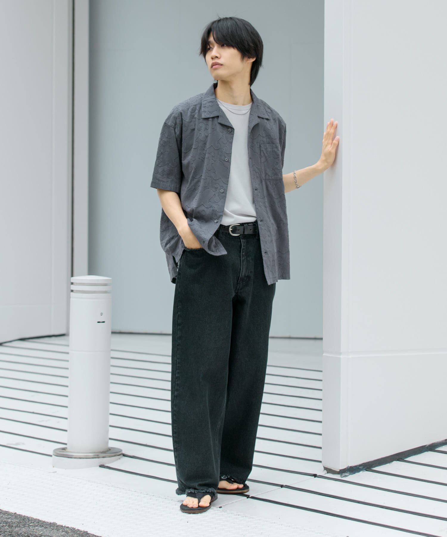 SENSE OF PLACE by URBAN RESEARCH「ペイズリーオープンカラーシャツ(5分袖)」|シャツ・ブラウス|