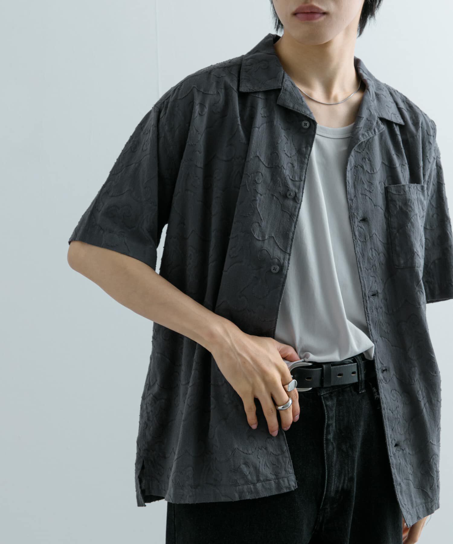 SENSE OF PLACE by URBAN RESEARCH「ペイズリーオープンカラーシャツ(5分袖)」|シャツ・ブラウス|