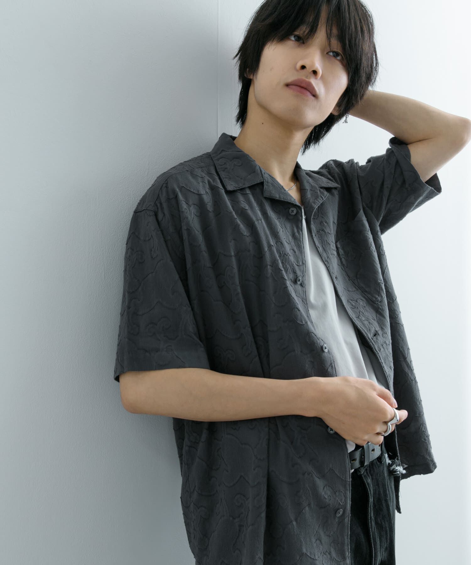 SENSE OF PLACE by URBAN RESEARCH「ペイズリーオープンカラーシャツ(5分袖)」|シャツ・ブラウス|