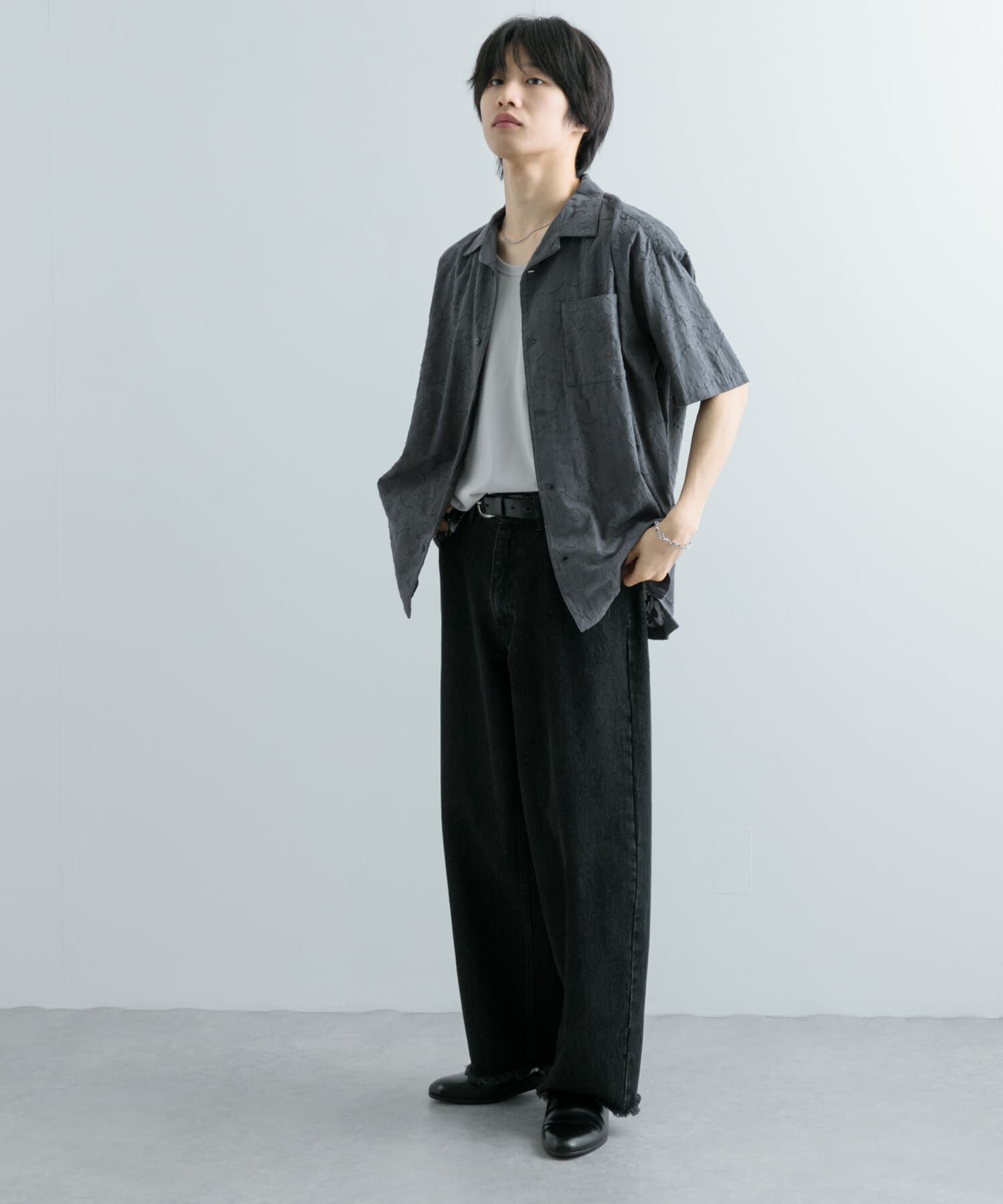 SENSE OF PLACE by URBAN RESEARCH「ペイズリーオープンカラーシャツ(5分袖)」|シャツ・ブラウス|