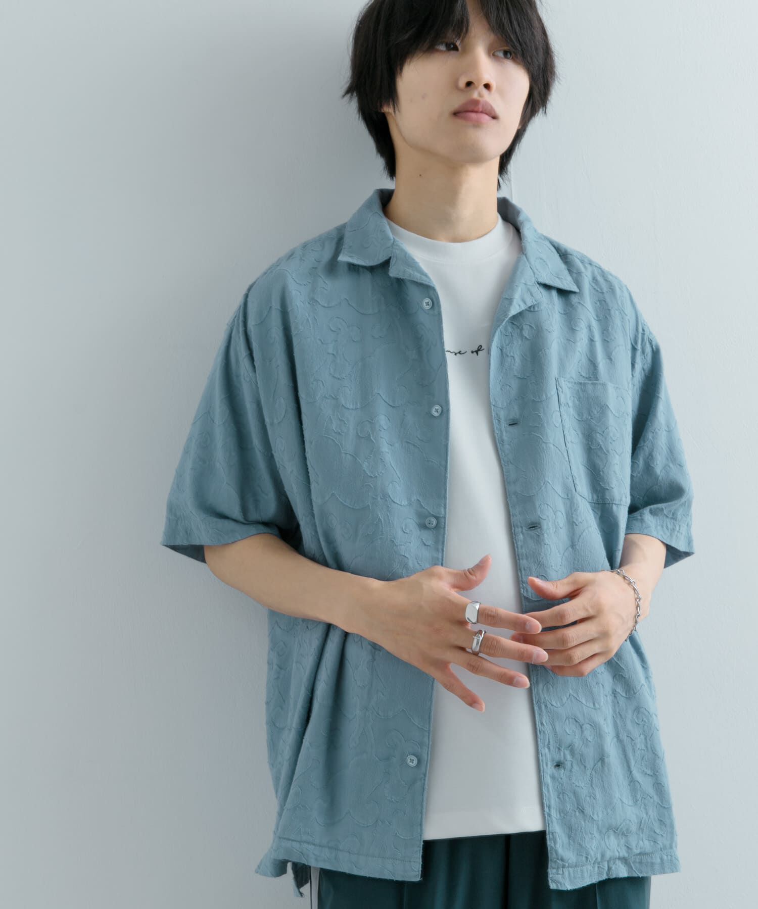 SENSE OF PLACE by URBAN RESEARCH「ペイズリーオープンカラーシャツ(5分袖)」|シャツ・ブラウス|