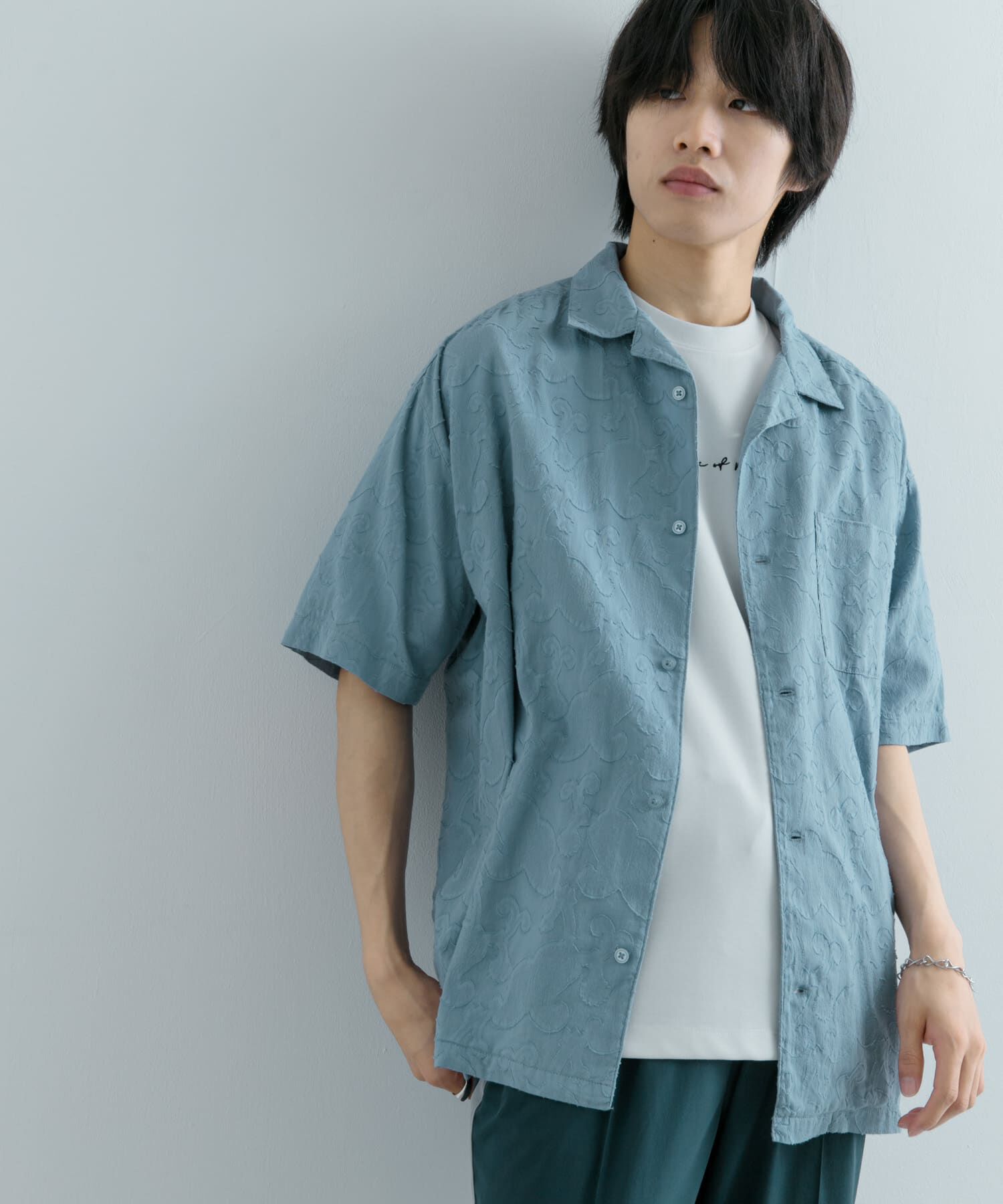 SENSE OF PLACE by URBAN RESEARCH「ペイズリーオープンカラーシャツ(5分袖)」|シャツ・ブラウス|