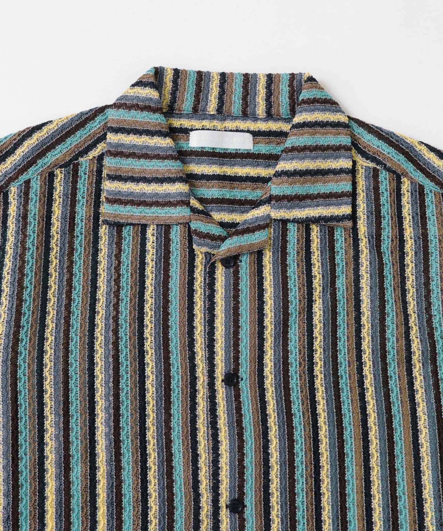 SENSE OF PLACE by URBAN RESEARCH「『ユニセックス』『洗濯可』アソートレースオープンカラーシャツ(5分袖)」|シャツ・ブラウス|