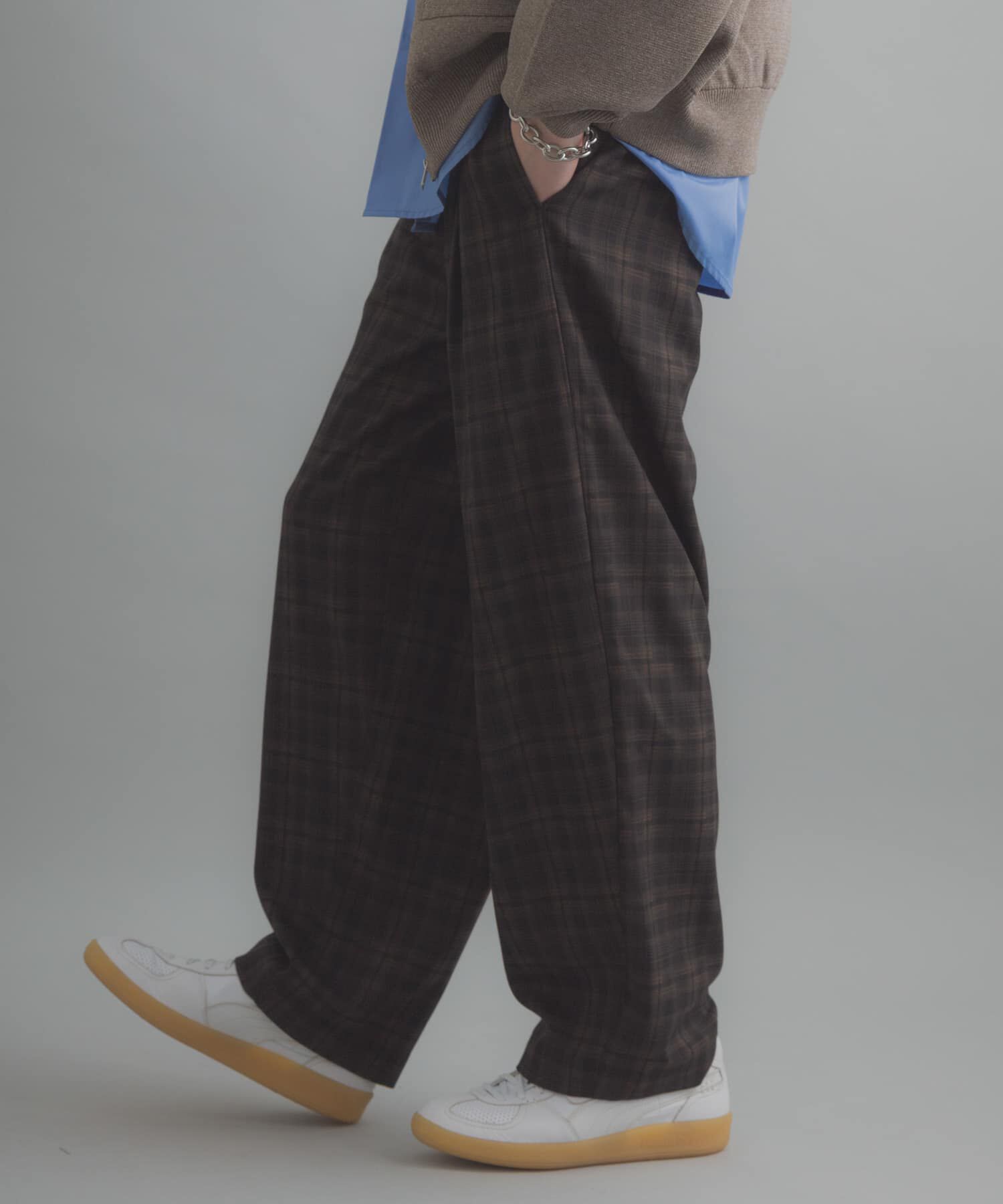 SENSE OF PLACE by URBAN RESEARCH「チェックバレルレッグワイドパンツ」|その他|
