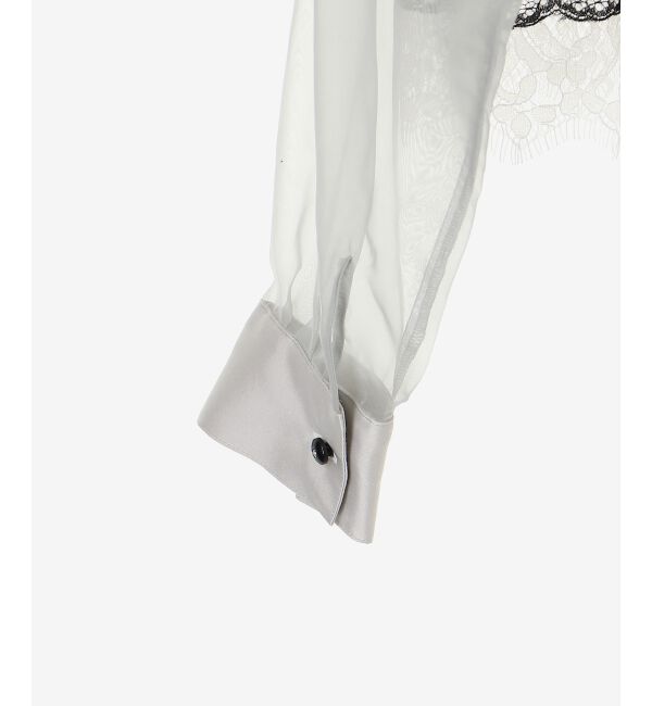 le.coeur blanc「《手洗い可能》MAISON MAVERICK レースクロップドブラウス」|シャツ・ブラウス|