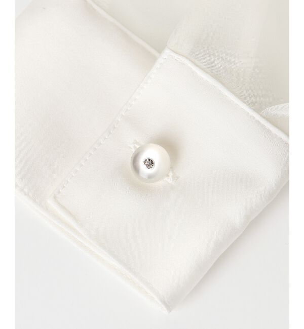 le.coeur blanc「《手洗い可能》MAISON MAVERICK レースクロップドブラウス」|シャツ・ブラウス|