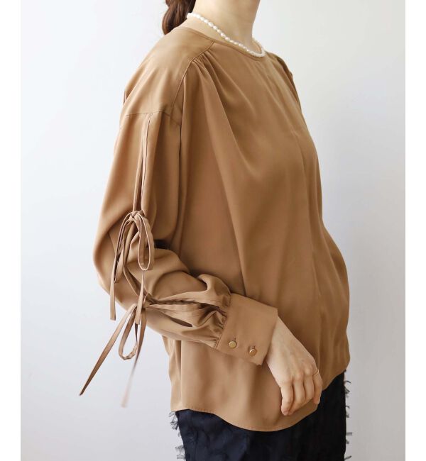 le.coeur blanc「ボリュームスリーブリボンブラウス」|シャツ・ブラウス|