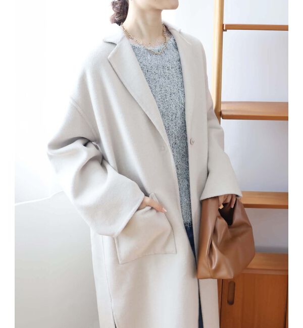 le.coeur blanc「《手洗い可能》ラメフェザーバックスリットニット」|ニット・セーター|