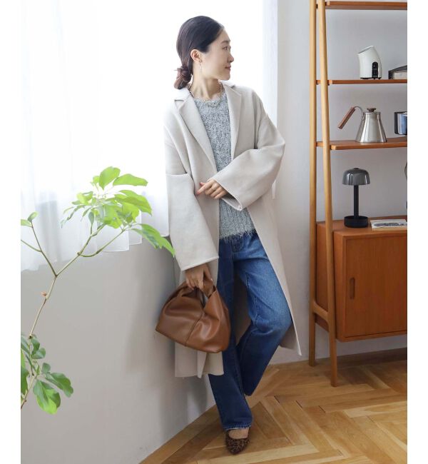 le.coeur blanc「《手洗い可能》ラメフェザーバックスリットニット」|ニット・セーター|