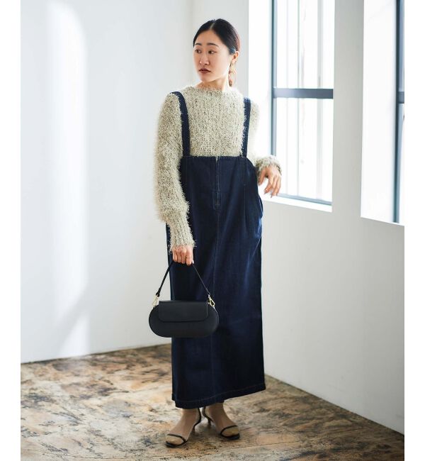 le.coeur blanc「《手洗い可能》ラメフェザーバックスリットニット」|ニット・セーター|