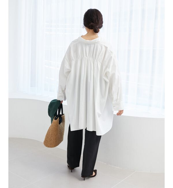 le.coeur blanc「《WEB限定アイテム》バックデザインオーバーデニムシャツ」|シャツ・ブラウス|