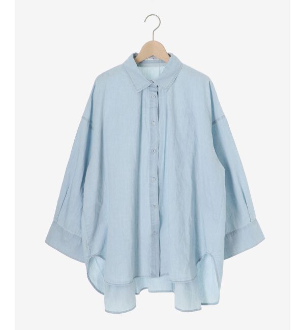 le.coeur blanc「《WEB限定アイテム》バックデザインオーバーデニムシャツ」|シャツ・ブラウス|