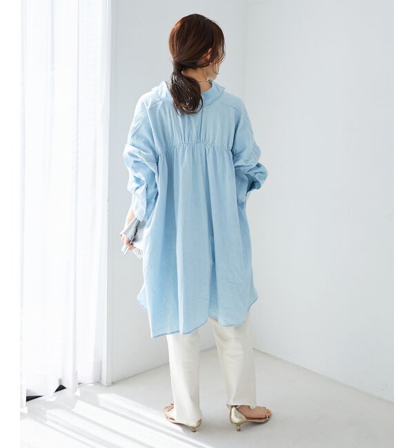 le.coeur blanc「《WEB限定アイテム》バックデザインオーバーデニムシャツ」|シャツ・ブラウス|