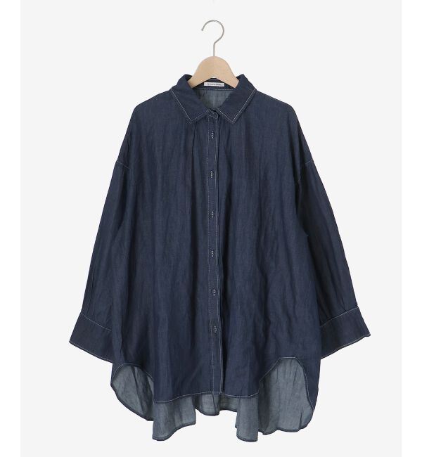 le.coeur blanc「《WEB限定アイテム》バックデザインオーバーデニムシャツ」|シャツ・ブラウス|