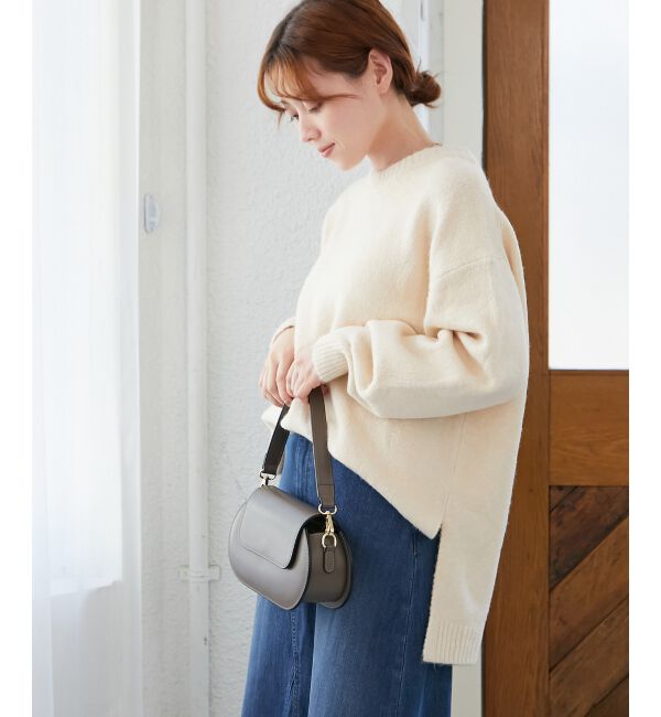  「《WEB限定アイテム》ワイドシルエットクルーネックプルオーバー」|ニット・セーター|