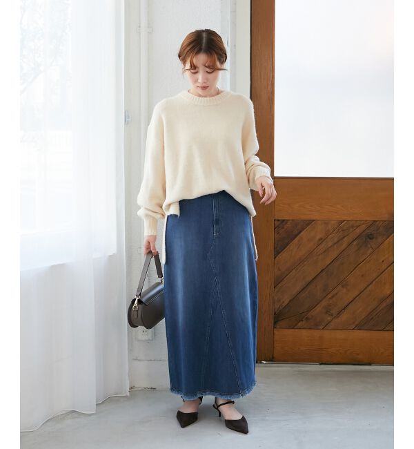  「《WEB限定アイテム》ワイドシルエットクルーネックプルオーバー」|ニット・セーター|