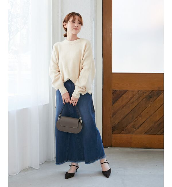  「《WEB限定アイテム》ワイドシルエットクルーネックプルオーバー」|ニット・セーター|