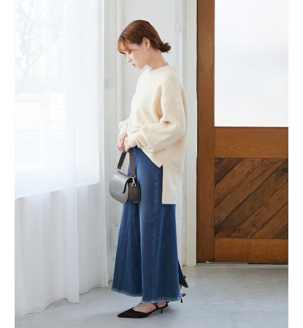  「《WEB限定アイテム》ワイドシルエットクルーネックプルオーバー」|ニット・セーター|