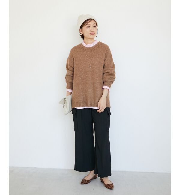  「《WEB限定アイテム》ワイドシルエットクルーネックプルオーバー」|ニット・セーター|