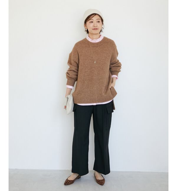  「《WEB限定アイテム》ワイドシルエットクルーネックプルオーバー」|ニット・セーター|