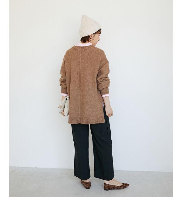  「《WEB限定アイテム》ワイドシルエットクルーネックプルオーバー」|ニット・セーター|