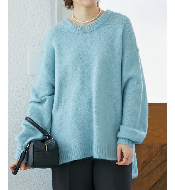 「《WEB限定アイテム》ワイドシルエットクルーネックプルオーバー」|ニット・セーター|