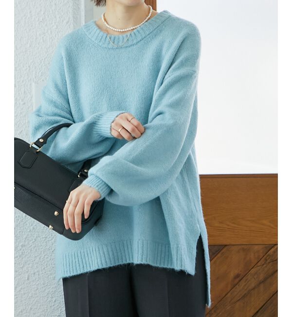  「《WEB限定アイテム》ワイドシルエットクルーネックプルオーバー」|ニット・セーター|