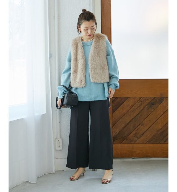  「《WEB限定アイテム》ワイドシルエットクルーネックプルオーバー」|ニット・セーター|