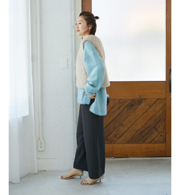  「《WEB限定アイテム》ワイドシルエットクルーネックプルオーバー」|ニット・セーター|
