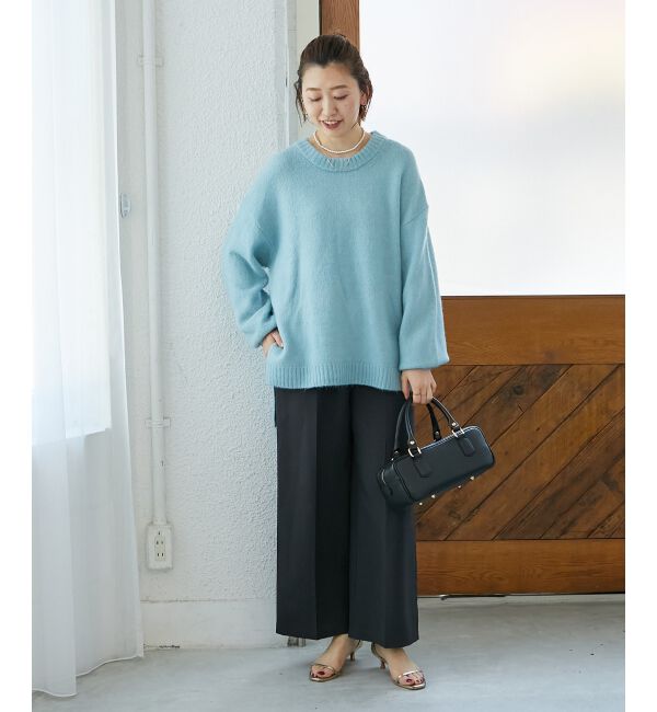  「《WEB限定アイテム》ワイドシルエットクルーネックプルオーバー」|ニット・セーター|