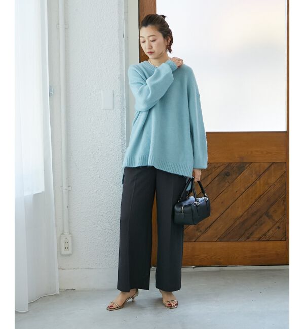  「《WEB限定アイテム》ワイドシルエットクルーネックプルオーバー」|ニット・セーター|