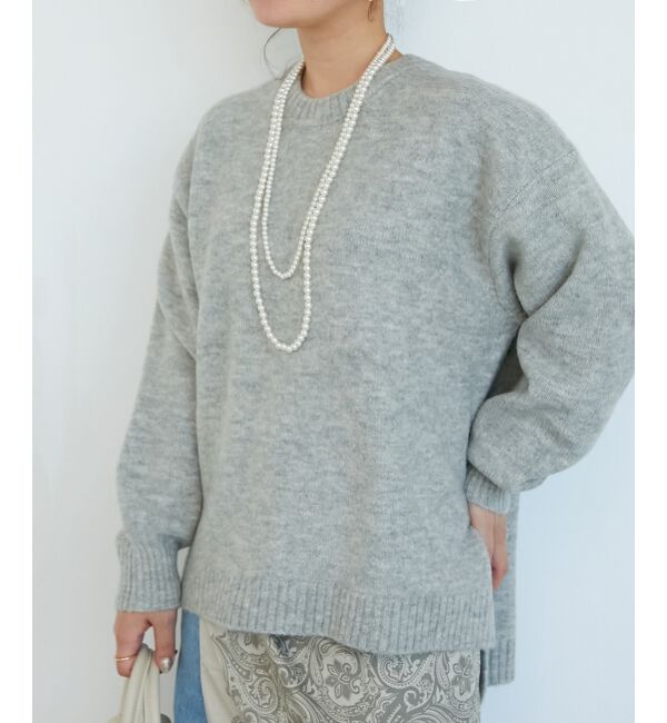  「《WEB限定アイテム》ワイドシルエットクルーネックプルオーバー」|ニット・セーター|