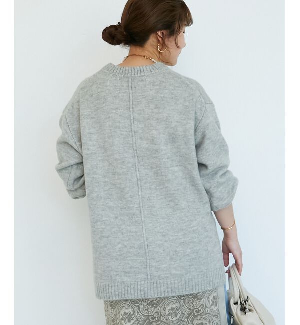  「《WEB限定アイテム》ワイドシルエットクルーネックプルオーバー」|ニット・セーター|