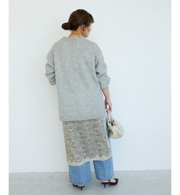  「《WEB限定アイテム》ワイドシルエットクルーネックプルオーバー」|ニット・セーター|