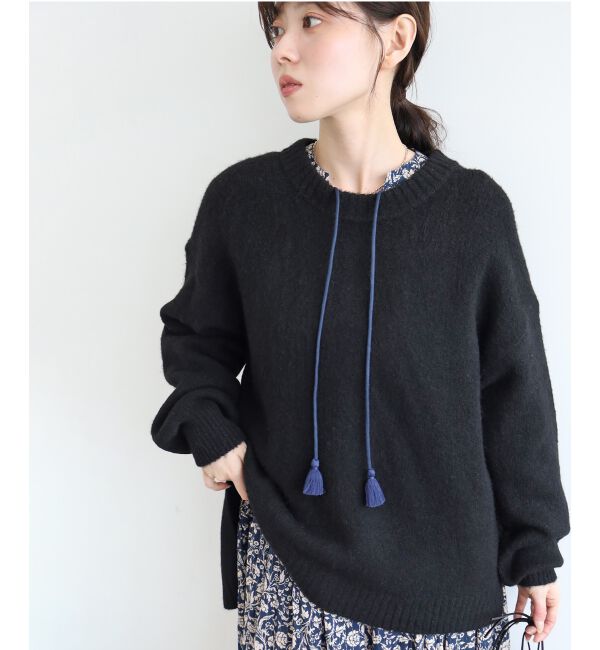  「《WEB限定アイテム》ワイドシルエットクルーネックプルオーバー」|ニット・セーター|