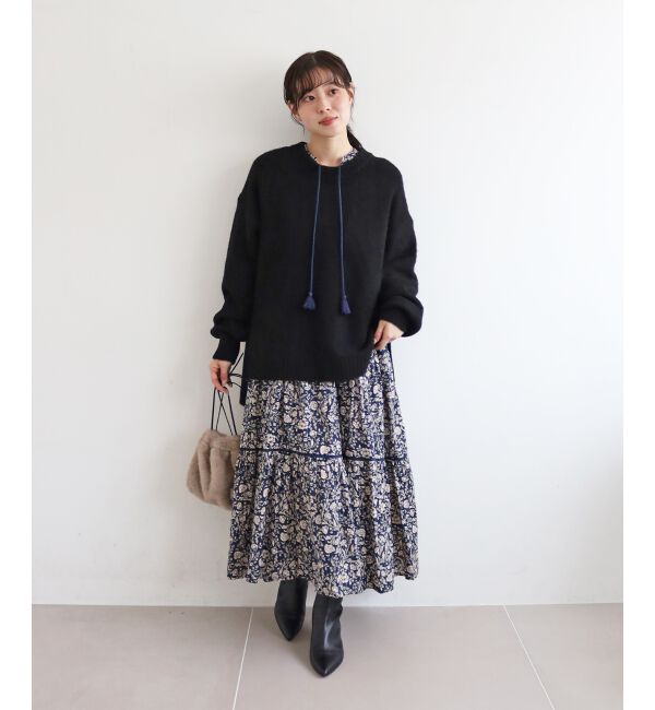  「《WEB限定アイテム》ワイドシルエットクルーネックプルオーバー」|ニット・セーター|