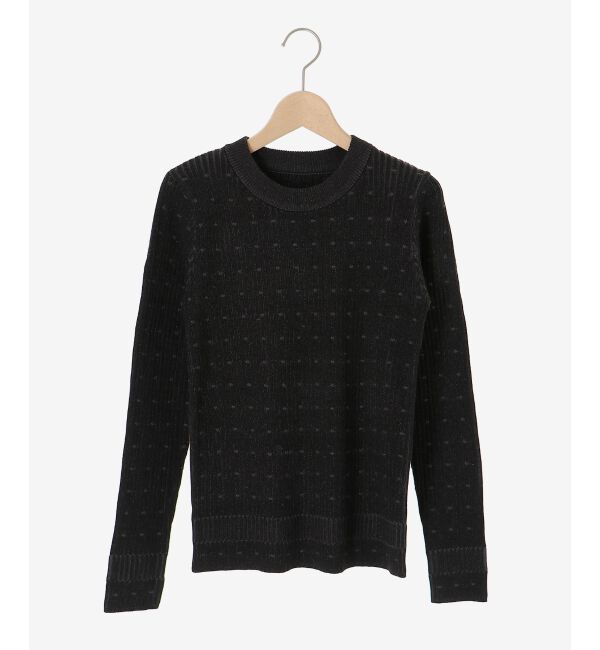  「《WEB限定アイテム》アイレットクルーリブニット」|ニット・セーター|