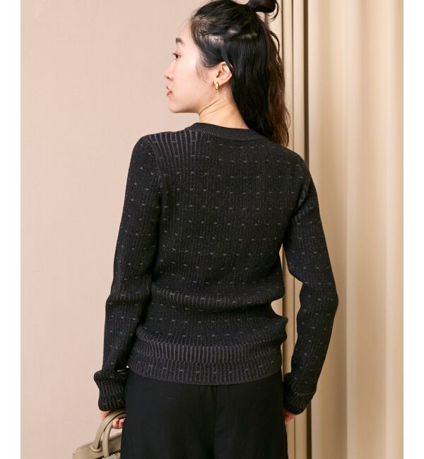 「《WEB限定アイテム》アイレットクルーリブニット」|ニット・セーター|