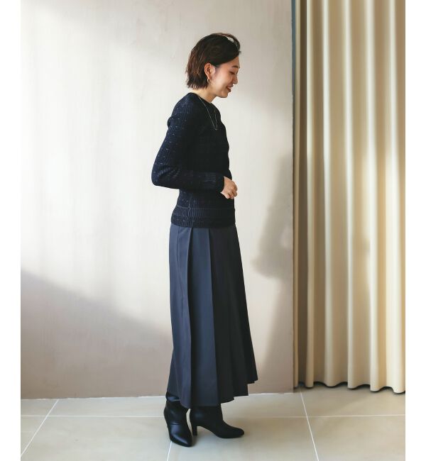  「《WEB限定アイテム》アイレットクルーリブニット」|ニット・セーター|